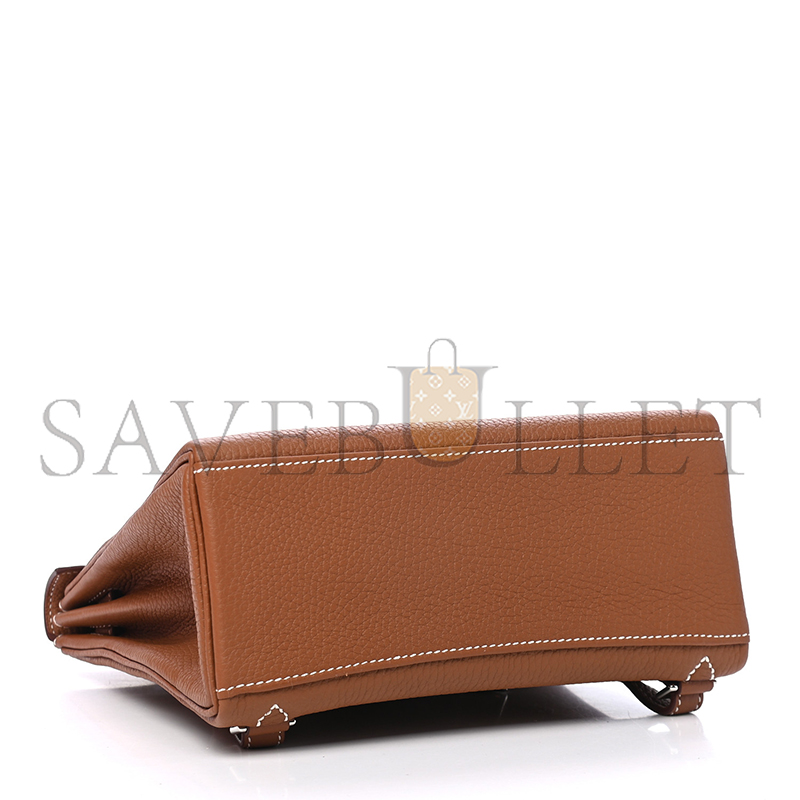 H**mes master taurillon clemence kelly ado backpack gold (23*22*10cm)